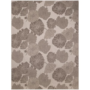 Garden Oasis Natural 8 ft. x 10 ft. Nature-inspired Contemporary Area Rug