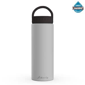 20 oz. Charcoal Insulated Stainless Steel Water Bottle with D-Ring Lid