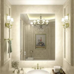 24 in. W x 32 in. H Rectangular Frameless Super Bright Backlited LED Anti-Fog Tempered Glass Wall Bathroom Vanity Mirror
