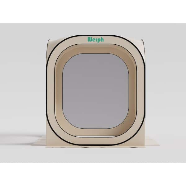 6 ft. x 6 ft. Beige Portable Canopy Tent with Mesh Mosquito Net, Screen House Room Camping Canopy Shade Tent