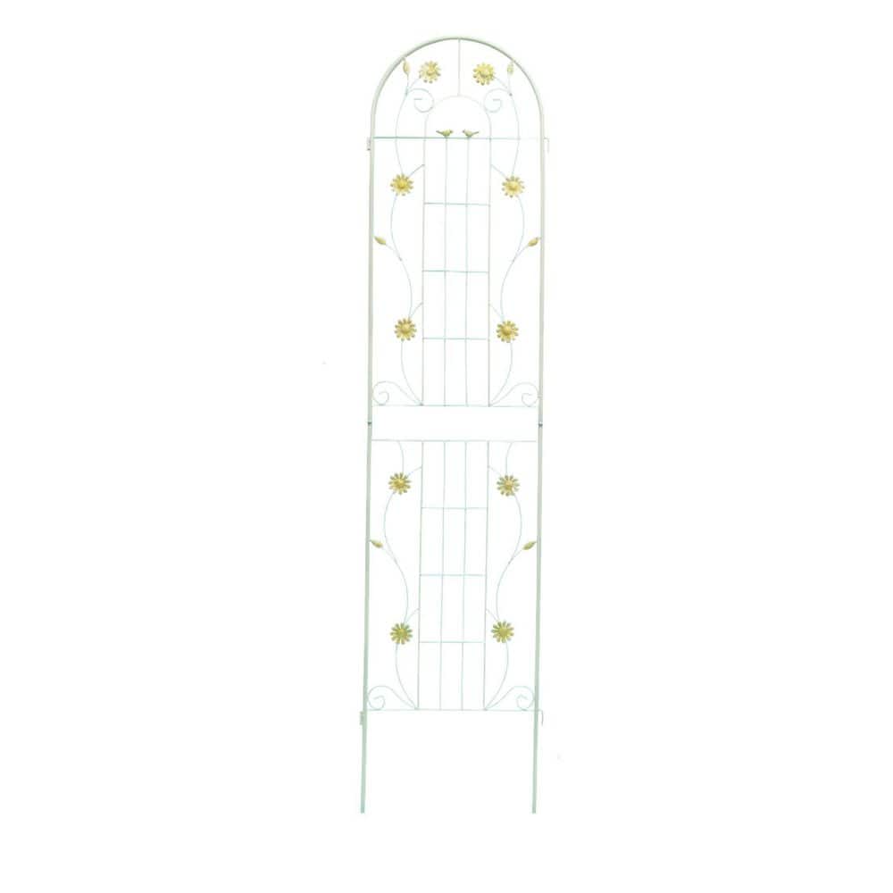 2 Pack Metal Garden Trellis 87 in. x 20 in. Rustproof Climbing Plant Support Arbors White price history on PriceWatchPro