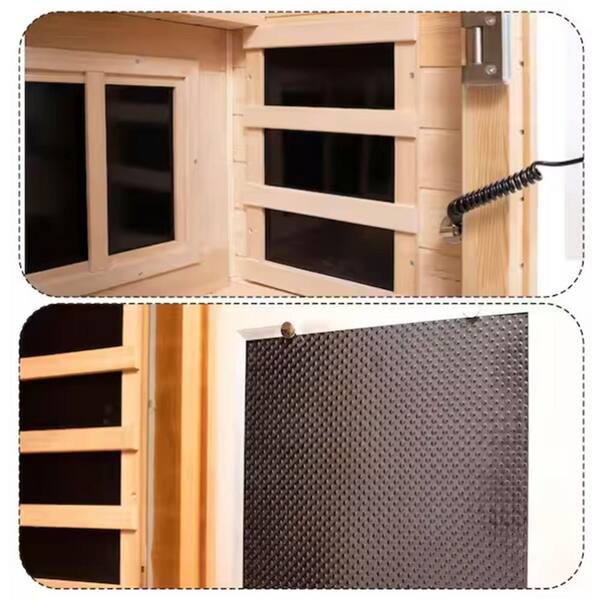 LUXSHERY 2-Person Indoor Solid Wood Far-Infrared Sauna