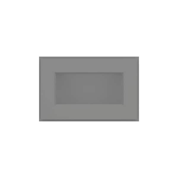 HOMLUX 18-in. W x 12-in. D x 12-in. H in Shaker Grey Ready to Assemble Wall Kitchen Cabinet with No Glasses