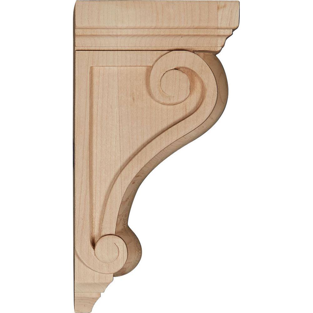 Devon Alder Hand-Carved Traditional Wood Corbel