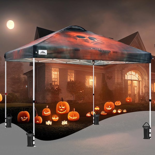 EAGLE PEAK 10 ft. x 10 ft. Pop Up Canopy Tent Instant Outdoor Canopy with 4-Sand Bags