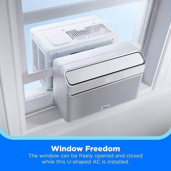 10,000 BTU 115-Volt U-Shaped Smart Inverter Window Air Conditioner Wi-Fi, for up to 450 sq. ft.