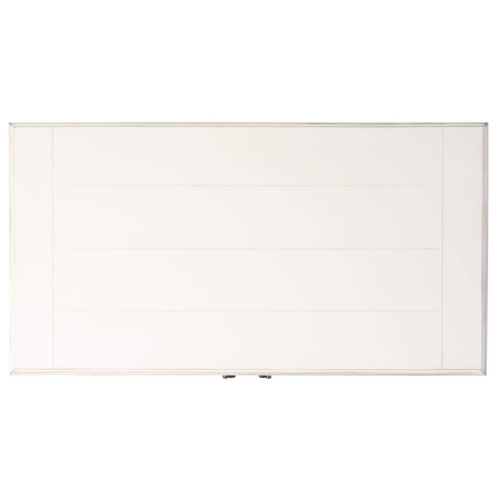 Primrose Distressed White Metal & Wood Console Table with Storage