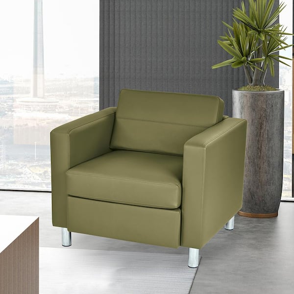 OSP Home Furnishings Pacific Sage Green Vinyl Accent Chair