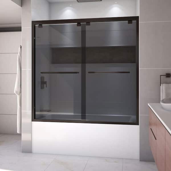 oil rubbed bronze tub door