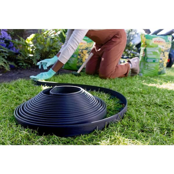 Vigoro - 100 ft. Heavy-Duty No-Dig Plastic Landscape Edging