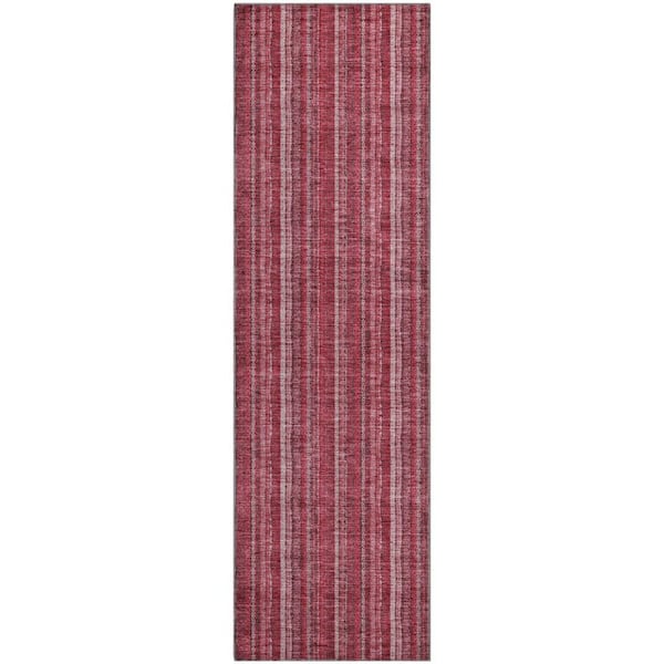 Mayfield Premium Machine Washable Abstract AMF982 Pink 2 ft. 3 in. x 7 ft. 6 in. Runner Rug