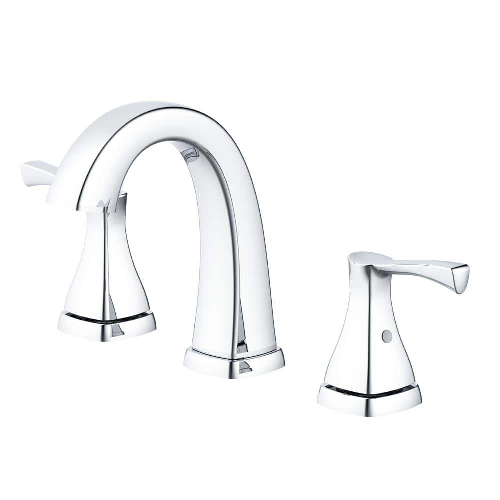 Calandine 8 in. Widespread 2-Handle Bathroom Faucet with Push Down Drain in Chrome price history on PriceWatchPro