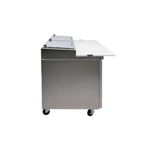 92 in. 24.2 cu. ft. Commercial Refrigerator Pizza Prep Table EIL3 Stainless