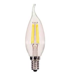 40-Watt Equivalent 4-Watt CA10 Dimmable LED Chandelier Antique Vintage Style Clear Light Bulb 85065