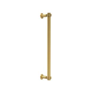 Contemporary 18 in. Back to Back Shower Door Pull with Dotted Accent in Polished Brass