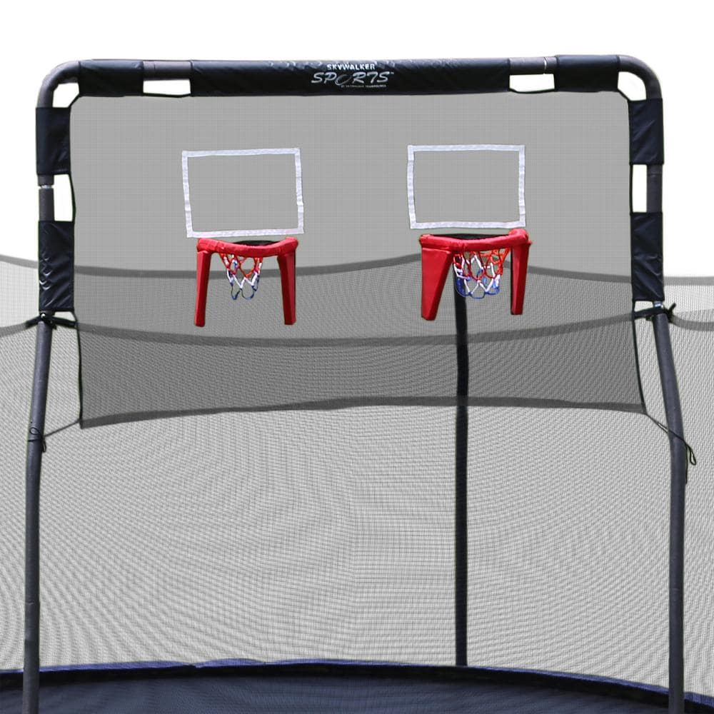 Skywalker Trampolines 15 ft. Trampoline Double Basketball Hoop Accessory -  SWBB1500