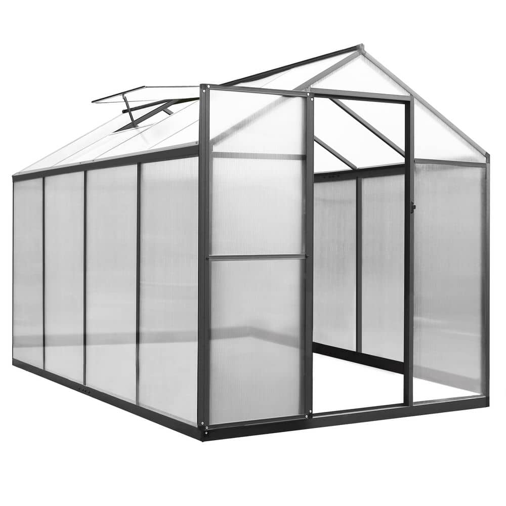 VEIKOUS 6 ft. x 8 ft. Grey WalkIn Garden Greenhouse Kit with