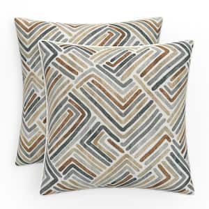 Geometric 16.5 in W x 5 in H Outdoor Accent Throw Pillows 2-Count in Estie Rattan