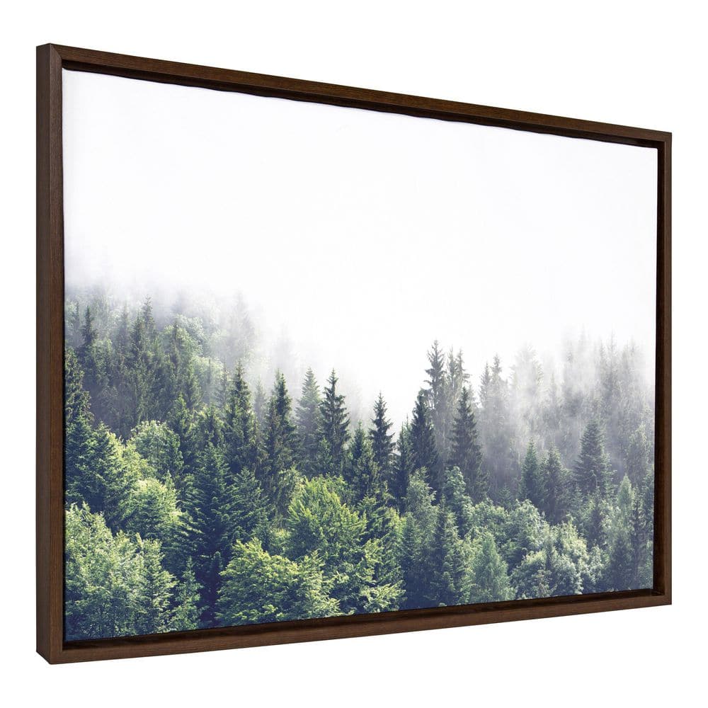 Lush Green Forest Landscape Framed Canvas Print, 23" x 33"