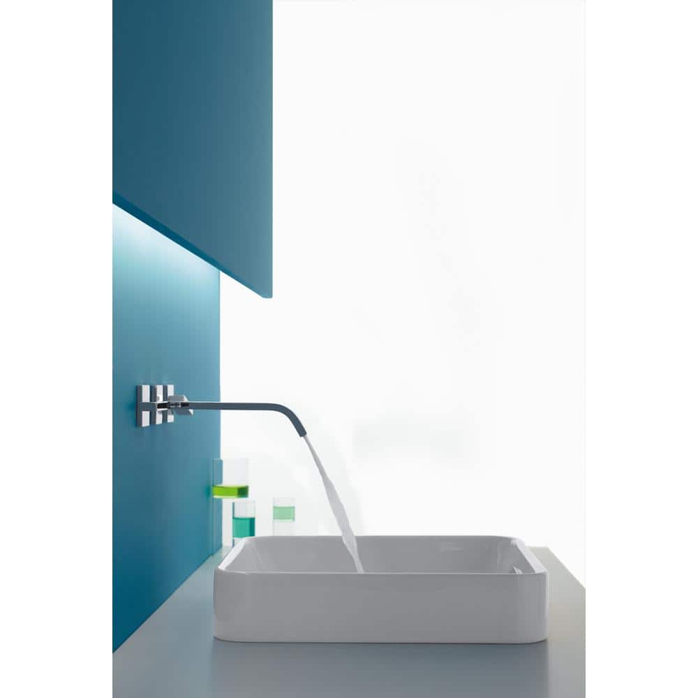 Vox Square White Porcelain Above Counter Bathroom Sink