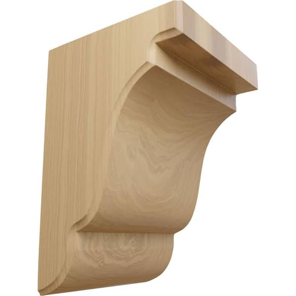 Ekena Millwork 5-1/4 in. x 5 in. x 7-1/2 in. Unfinished Cherry Bedford Corbel
