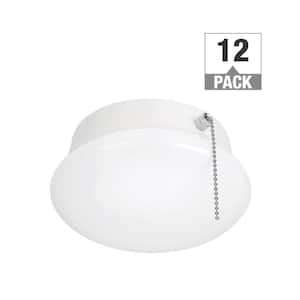 Spin Light 7 in. Closet Light Integrated LED Flush Mount with Pull Chain 830 Lumens Hallway Lighting Stairway (12-Pack)