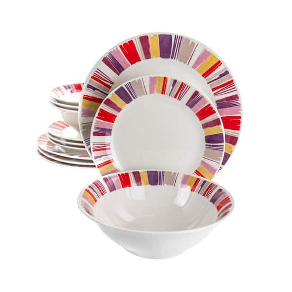 Orleans 12 Piece Ceramic Dinnerware Set