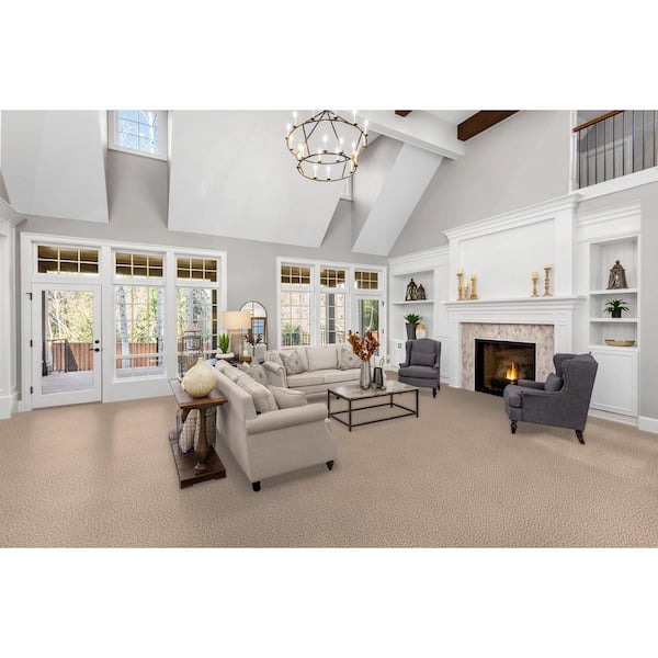 Dream Wish - Desire - Beige 32 oz. SD Polyester Texture Installed Carpet