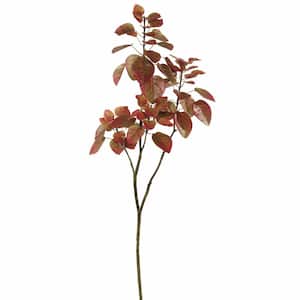 48 in. Red Artificial Cotinus Coggygria Other Everyday Tree in Pot
