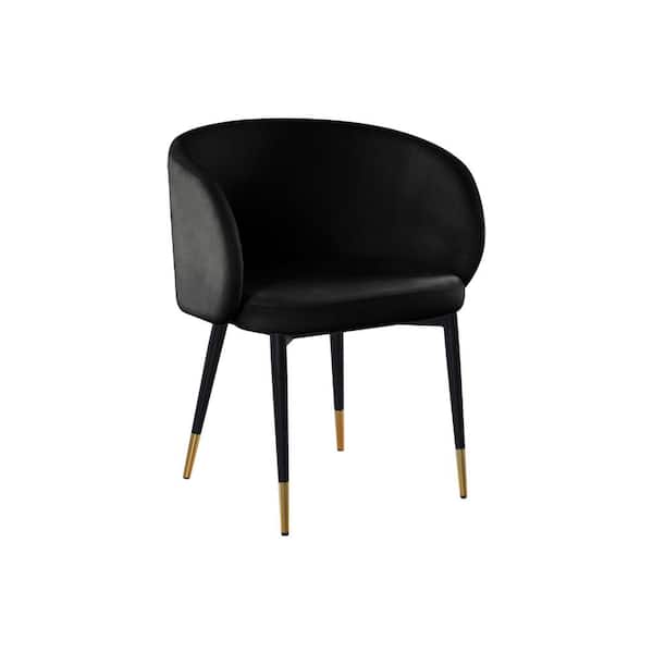 Best Master Furniture Hazel Black Velvet Side Chair