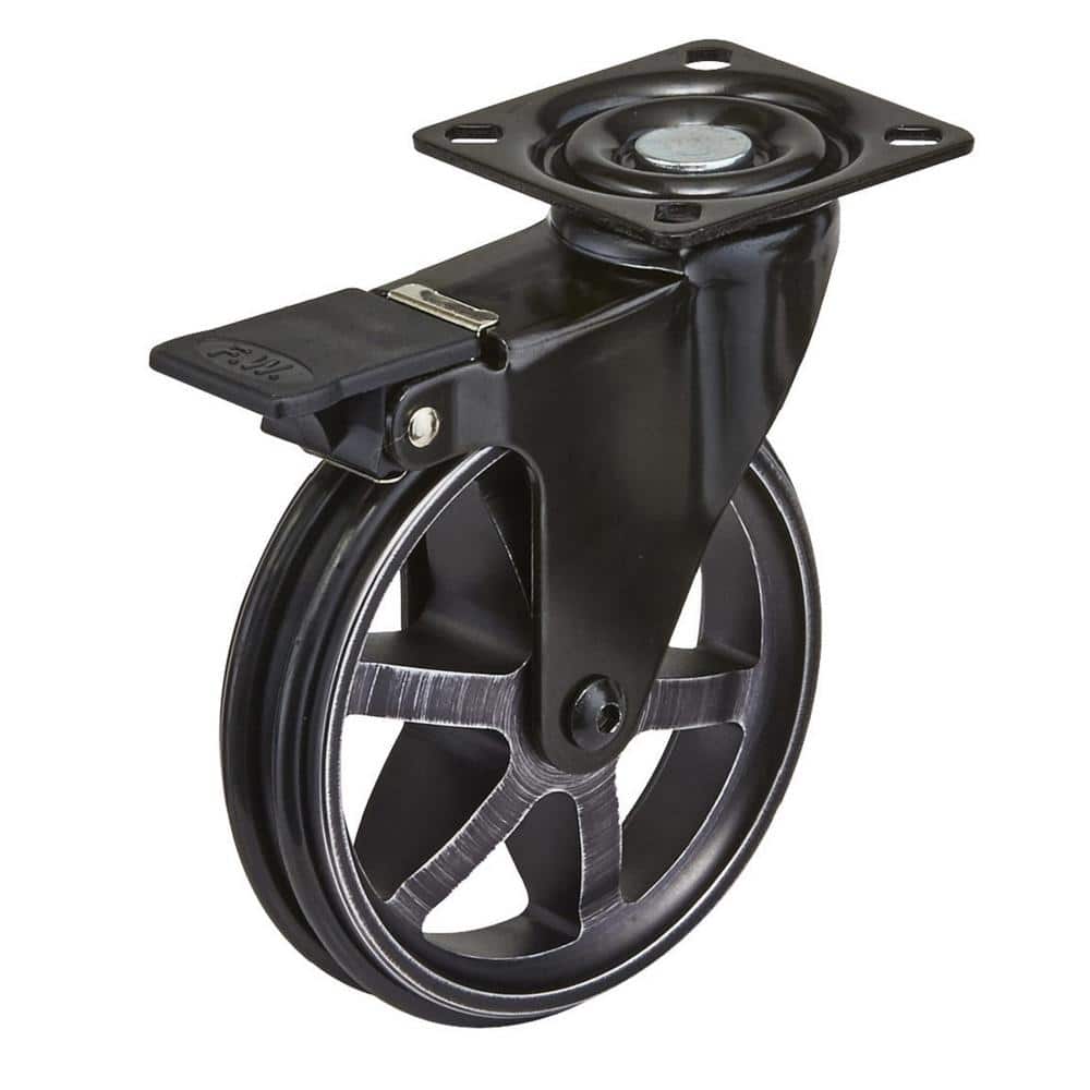 3-15/16 in. (100 mm) Rustic Iron Aluminum Vintage Non-Braking Swivel Plate Caster with 132 lbs. Load Rating price history on PriceWatchPro