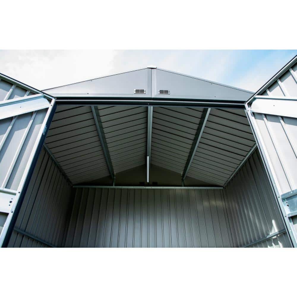 Elite 10' x 8' Anthracite Steel Storage Shed Kit