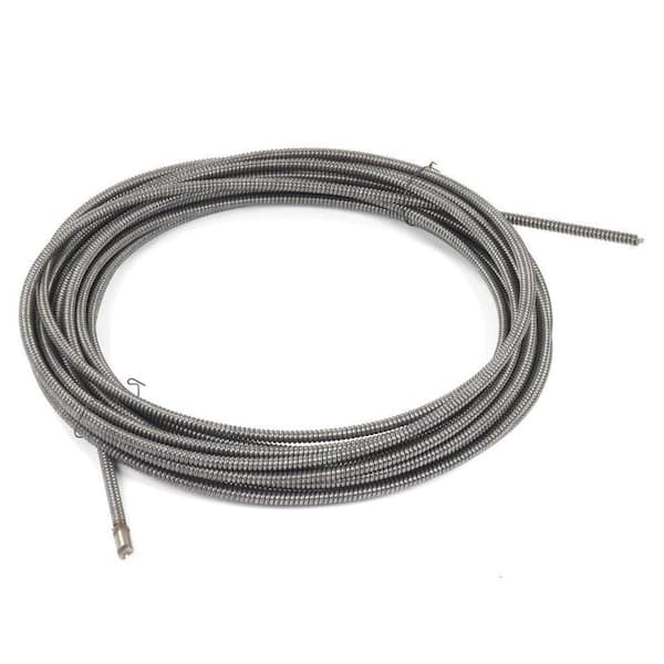 Drain Cleaning Cable 100 Feet x 1/2 Inch Solid Core Cable Sewer Cable Drain  Auger