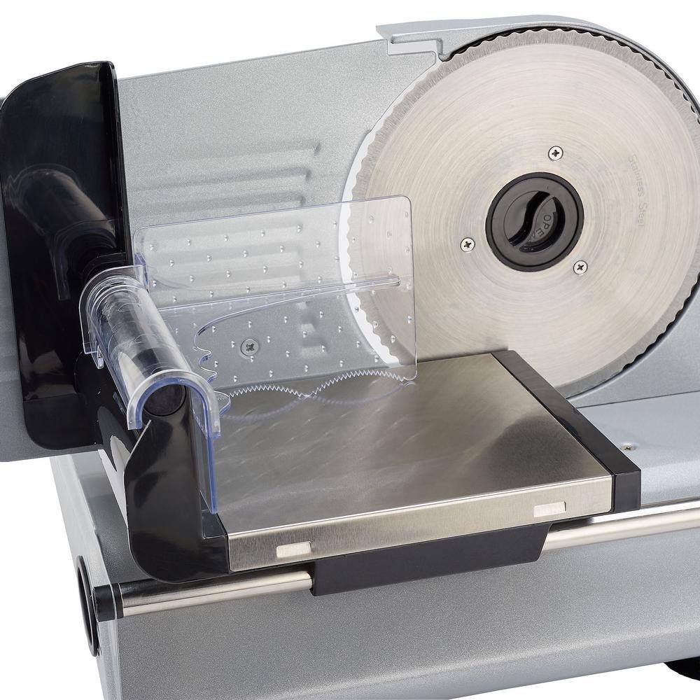 LEM Silver 7.5 Inch Electric Meat Slicer with Stainless Steel Blade