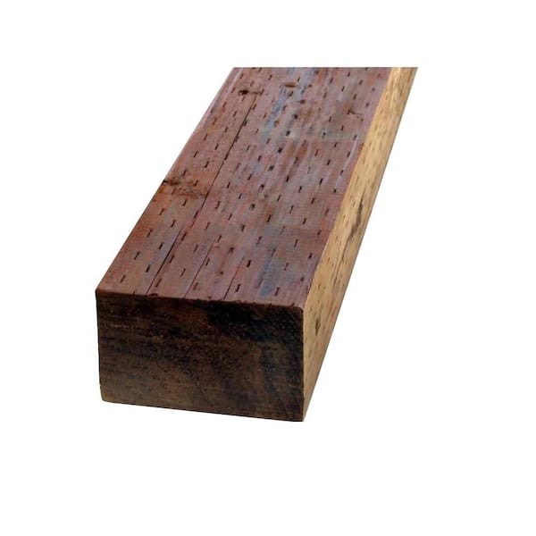Unbranded Pressure-Treated Lumber DF Brown Stain (Common: 4 in. x 6 in. x 16 ft.; Actual: 3.56 in. x 5.5 in. x 192 in.)