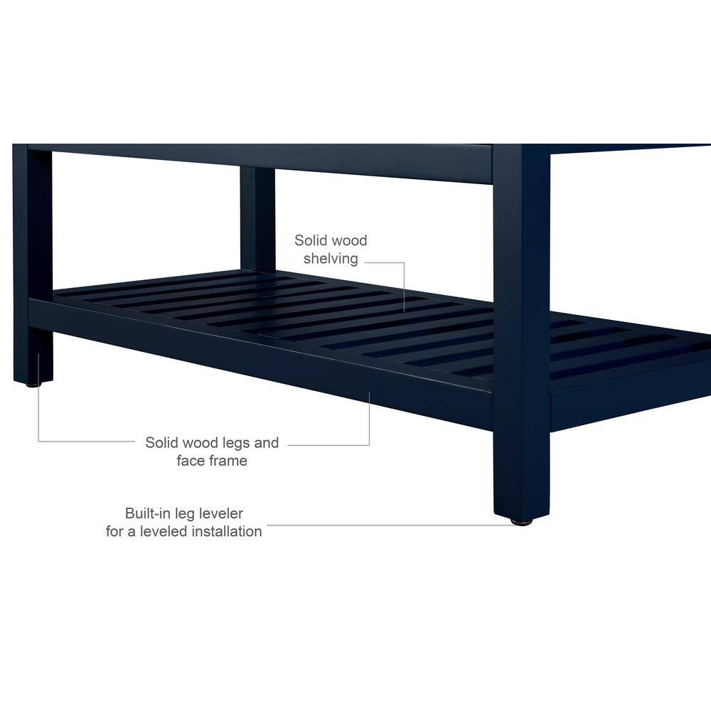 Elizabeth 36'' Heritage Blue Vanity with Marble Countertop