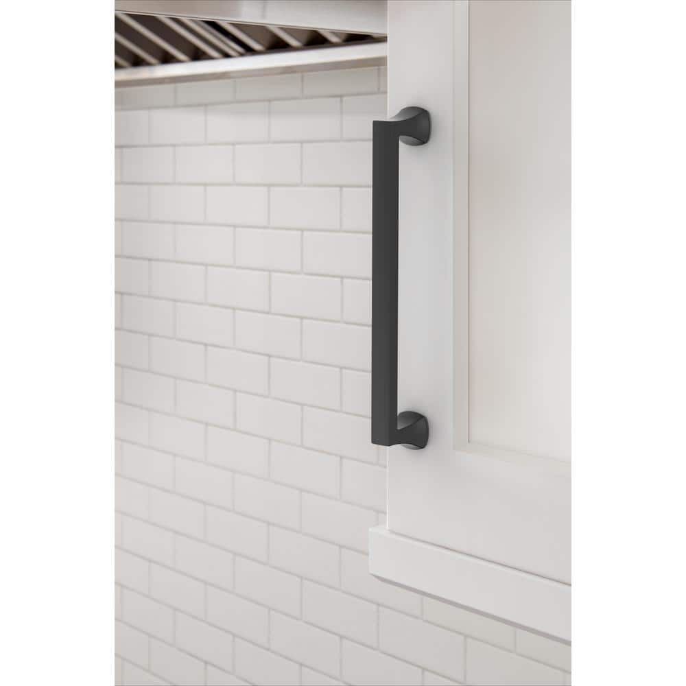 Matte Black Modern 6-5/16 inch Cabinet Pull Bar