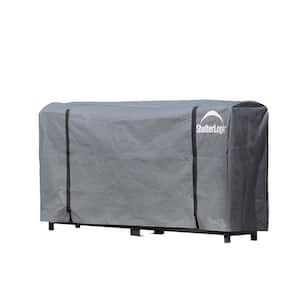 8 ft. W x 3 ft. H x 1 ft. D Universal Full-Length Firewood Rack Cover with 2-Zipper Closure and Anti-Fungal Properties