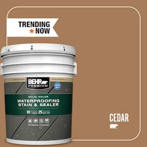 5 gal. #SC-146 Cedar Solid Color Waterproofing Exterior Wood Stain and Sealer