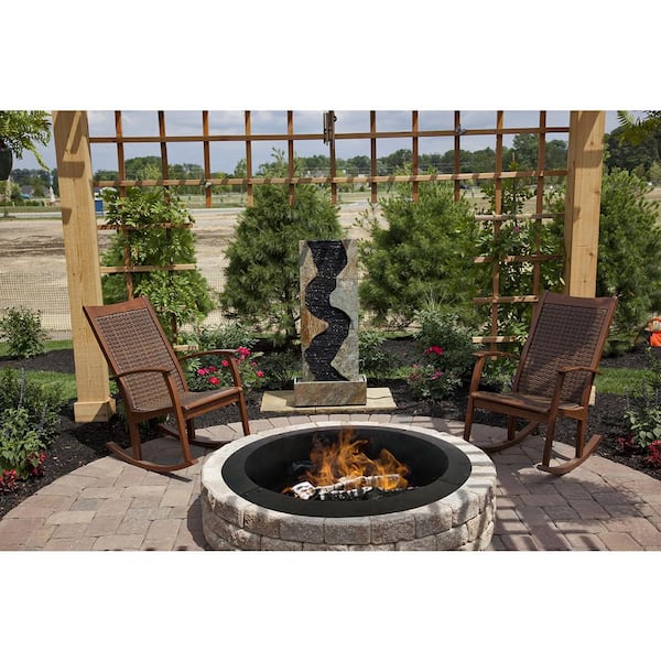 Round Solid Steel Wood Fire Ring, Home Depot Steel Fire Pit Ring