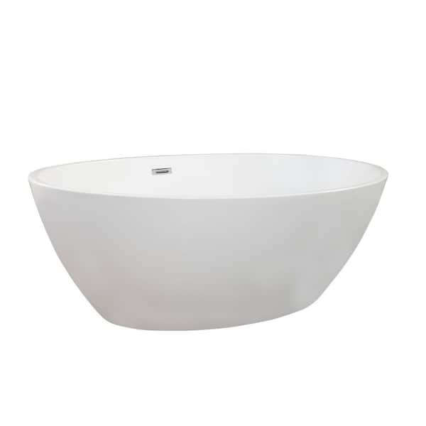 Jolie 69 in. Acrylic Flatbottom Non-Whirlpool Soaking Bathtub in White Jolie 69 in. Acrylic Flatbottom Non-Whirlpool Soaking Bathtub in White