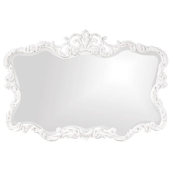 Marley Forrest Medium Irregular White Beveled Glass Classic Mirror (27 in. H x 38 in. W)