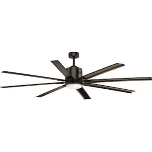 Vast 72 in. Indoor/Outdoor Integrated LED Bronze Mid-Century Modern Ceiling Fan with Remote for Living Room and Bedroom