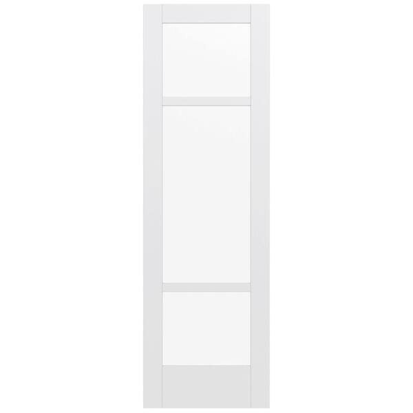 JELD-WEN 32 in. x 96 in. MODA Primed PMC1031 Solid Core Wood Interior Door Slab w/Clear Glass