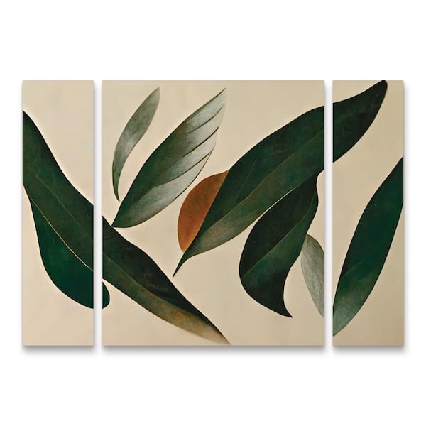 Trademark Fine Art Treechild 'Floating Leafs' Multi Panel Unframed Photography Wall Art 30 in. x 41 in