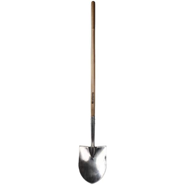 ALTERRA Long Handle Stainless Steel Round Point Shovel
