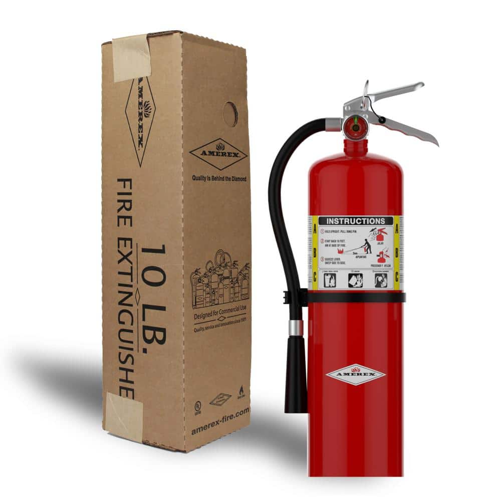 AMEREX 4-A:80-B:C 10 lbs. ABC Dry Chemical Fire Extinguisher B456 - The  Home Depot