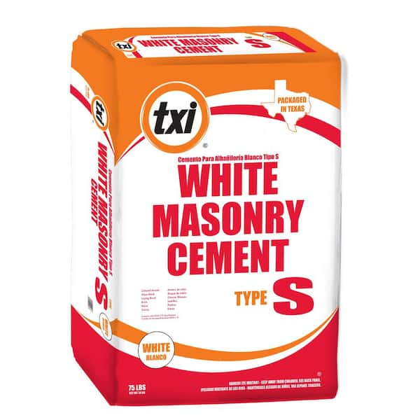 TXI 75 lbs. Type S White Mortar Mix 62150158 - The Home Depot