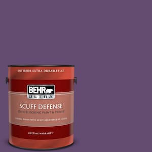 1 gal. #S-G-670 Deep Violet Extra Durable Flat Interior Paint & Primer