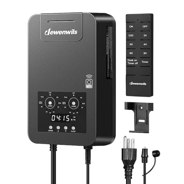 Low Voltage 300-Watt Polycarbonate Landscape Lighting Transformer w/Remote, Photocell Sensor & Timer, 120V AC to 12V DC